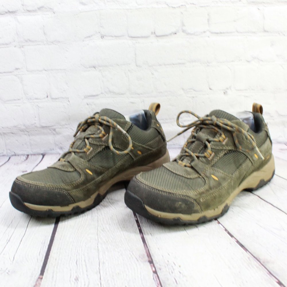 LL BEAN Men's Trail Model 4 Hiking Shoes Brown Canvas Low Top Waterproof 9.5 M - Picture 2 of 9